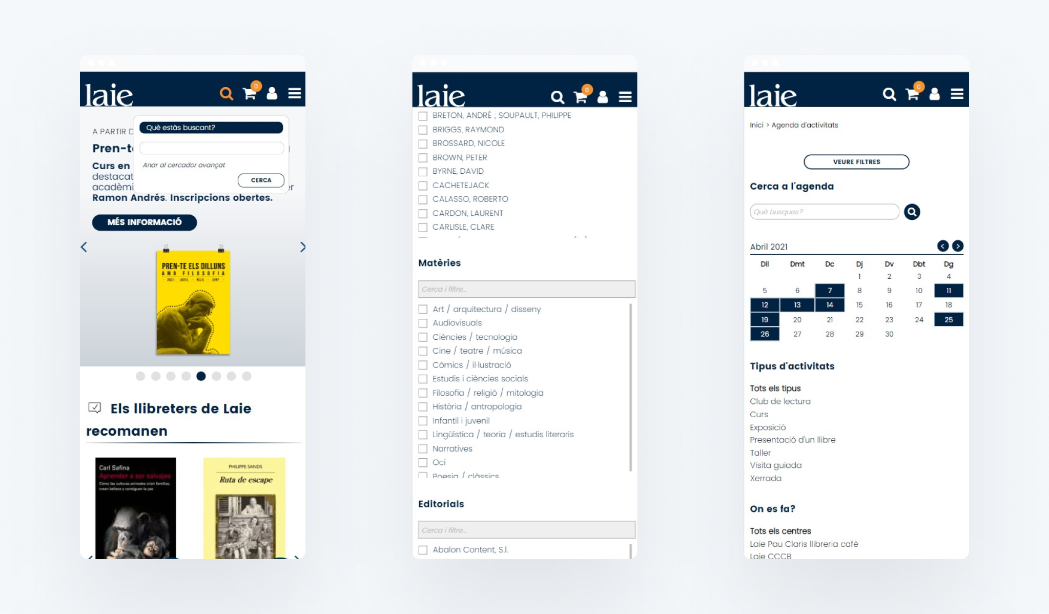Search and filter