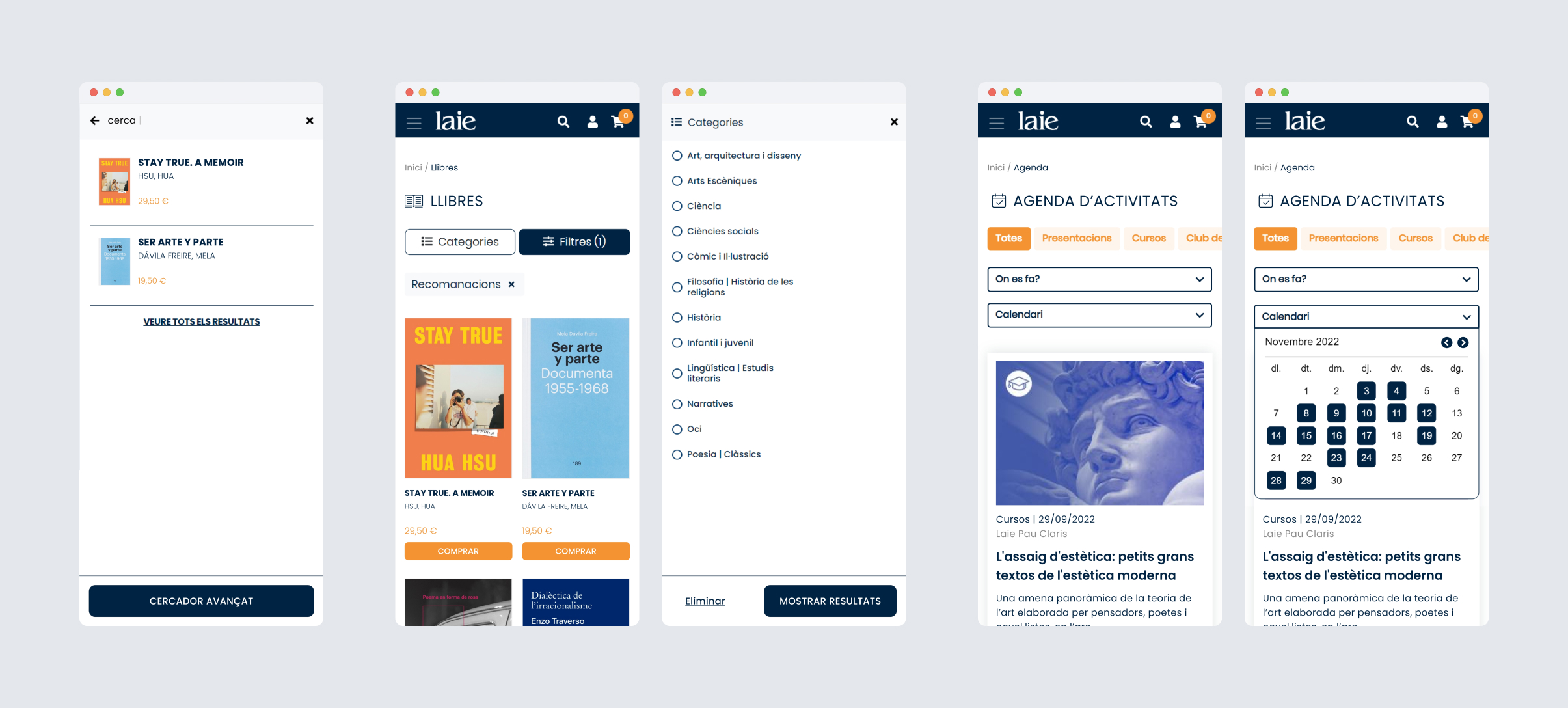 New search and filters